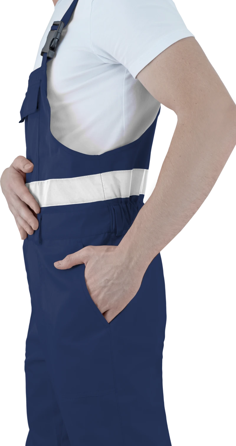 Костюм мужской БРАЙТ сигнальный, от механических воздействий и ОПЗ (куртка, полукомбинезон), флуоресцентный желтый/синий Кос 773