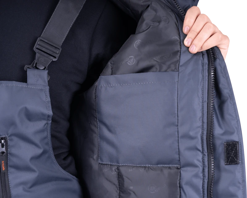 Костюм РОУД зимний, т.серый-черный Кос 491