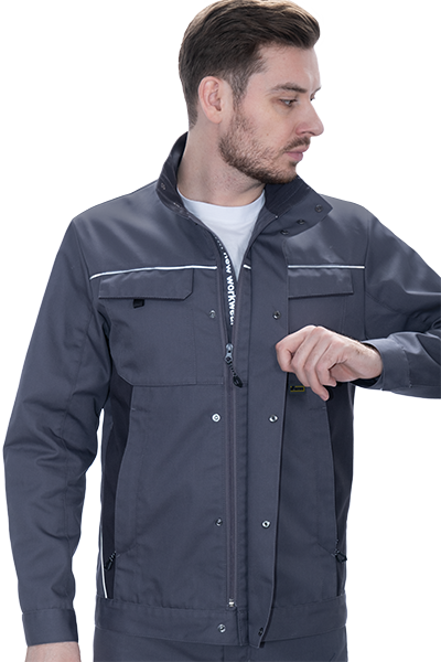 Куртка мужская GT от механических воздействий и ОПЗ, серый-т.серый