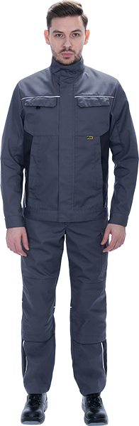 Куртка мужская GT от механических воздействий и ОПЗ, серый-т.серый