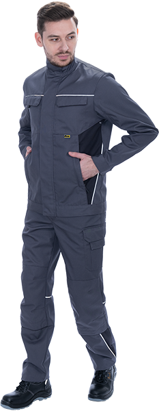 Куртка мужская GT от механических воздействий и ОПЗ, серый-т.серый