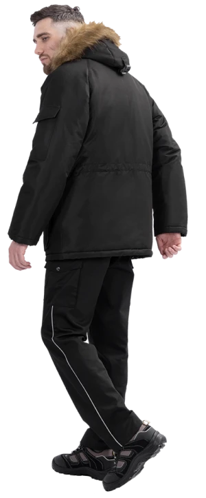 Куртка мужская ФОРПОСТ зимняя для защиты от пониженных температур механических воздействий и ОПЗ, черная