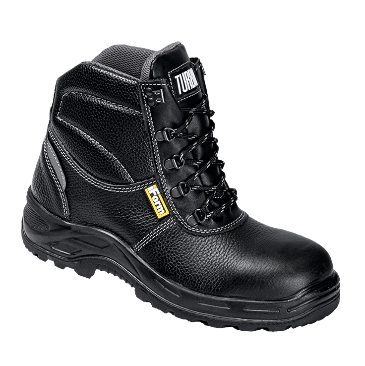 Ботинки TURBO с КП и КС, хромовые ПУ/нитрил (арт. А-113 TURBO КП ПУ/н КС / А - 102 кп,сетка,кс,ПУ/н / 113КП кевларовая стелька / М122)