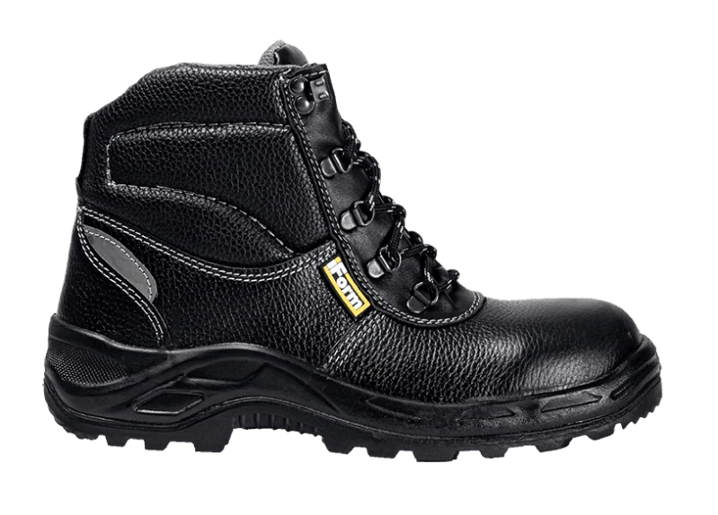 Ботинки TURBO с КП и КС, хромовые ПУ/нитрил (арт. А-113 TURBO КП ПУ/н КС / А - 102 кп,сетка,кс,ПУ/н / 113КП кевларовая стелька / М122)