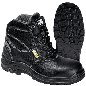 Ботинки TURBO с КП и КС, хромовые ПУ/нитрил (арт. А-113 TURBO КП ПУ/н КС / А - 102 кп,сетка,кс,ПУ/н / 113КП кевларовая стелька /  М122)