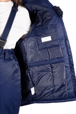 Костюм женский КМ-10 ЛЮКС от пониженных температур воздуха и ветра, механических воздействий и ОПЗ (куртка, брюки), синий/василек