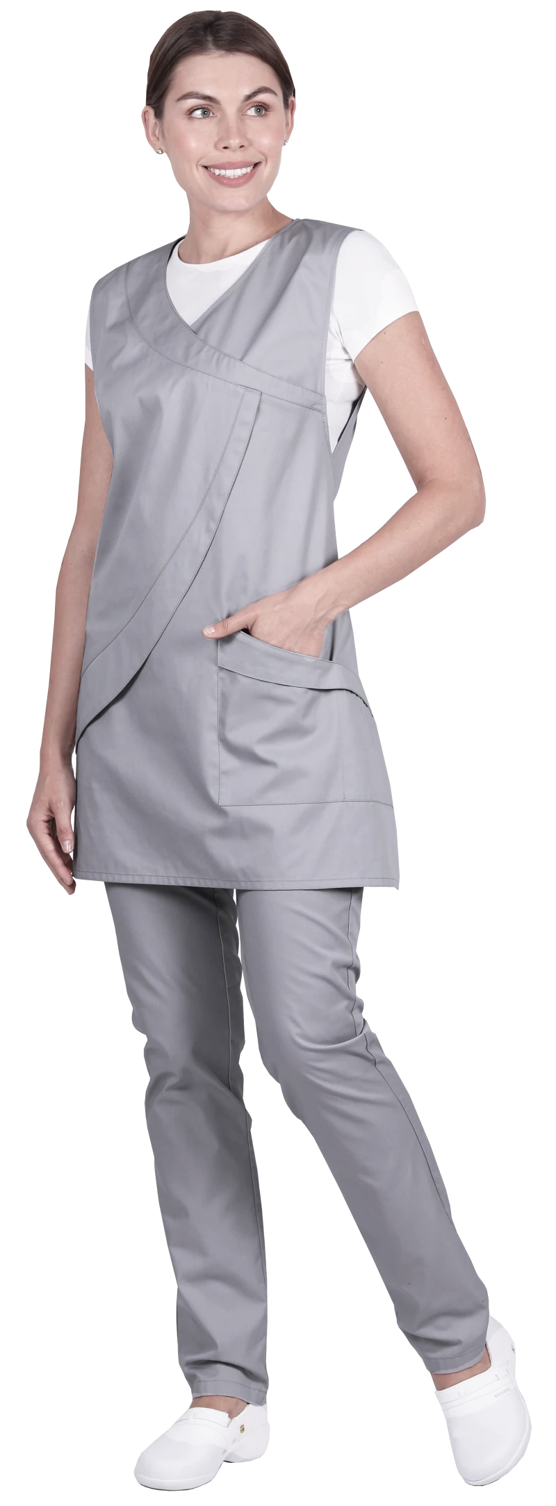 Униформа ВУППИ, (фартук, брюки), серый Кос 809