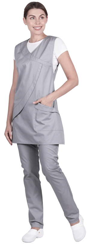 Униформа ВУППИ, (фартук, брюки), серый Кос 809