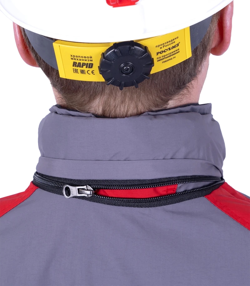 Куртка-штормовка РЕСПЕКТ, серый-красный Кур 704