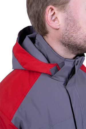 Куртка-штормовка РЕСПЕКТ, серый-красный Кур 704
