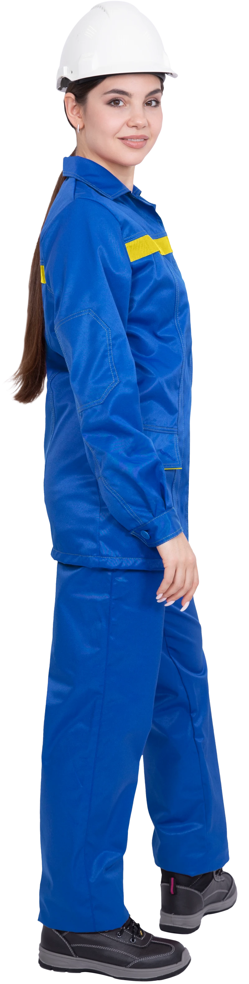 Костюм женский ПРЕМЬЕРА ЛЮКС от механических воздействий и ОПЗ (куртка, брюки), василёк Кос 579