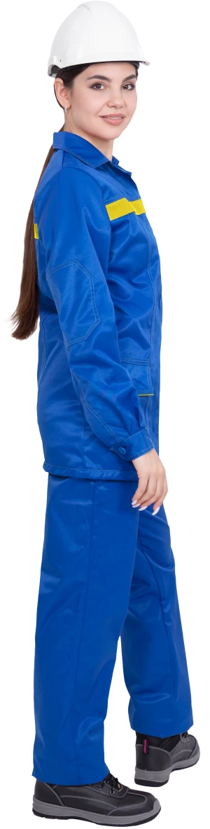 Костюм женский ПРЕМЬЕРА ЛЮКС от механических воздействий и ОПЗ (куртка, брюки), василёк Кос 579