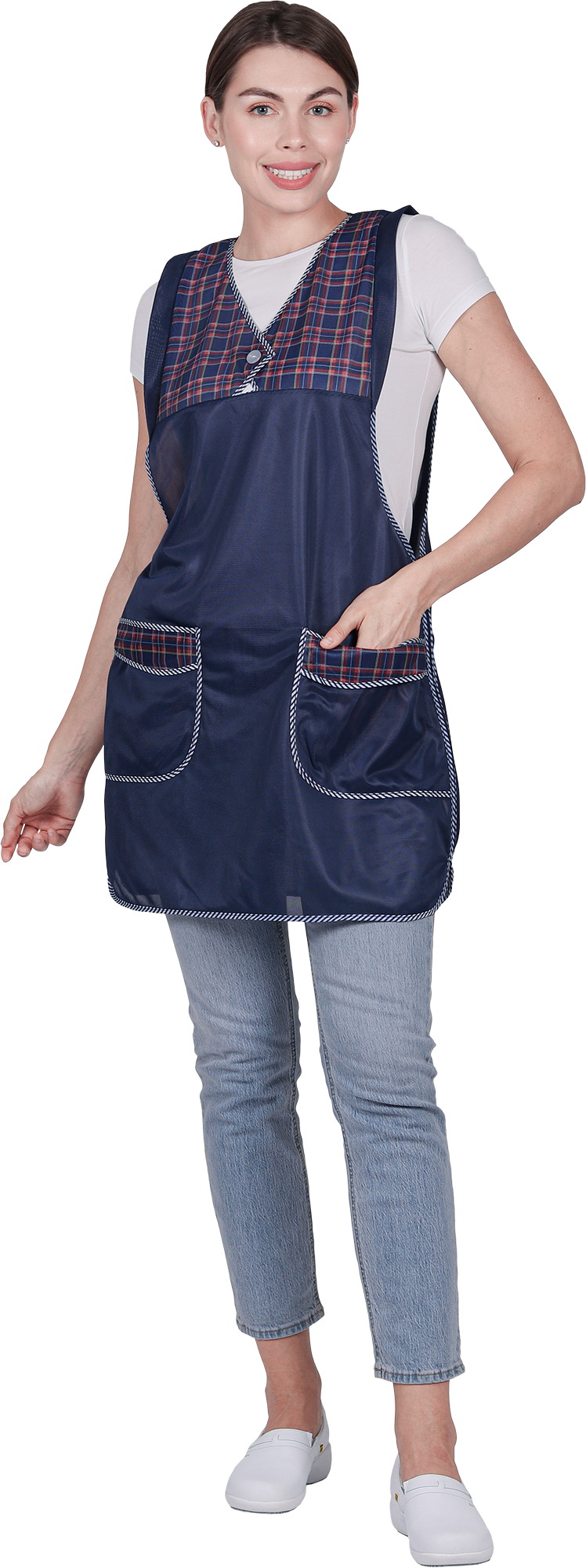 Фартук ХОЗЯЮШКА нейлоновый, т/синий Фар 818.04