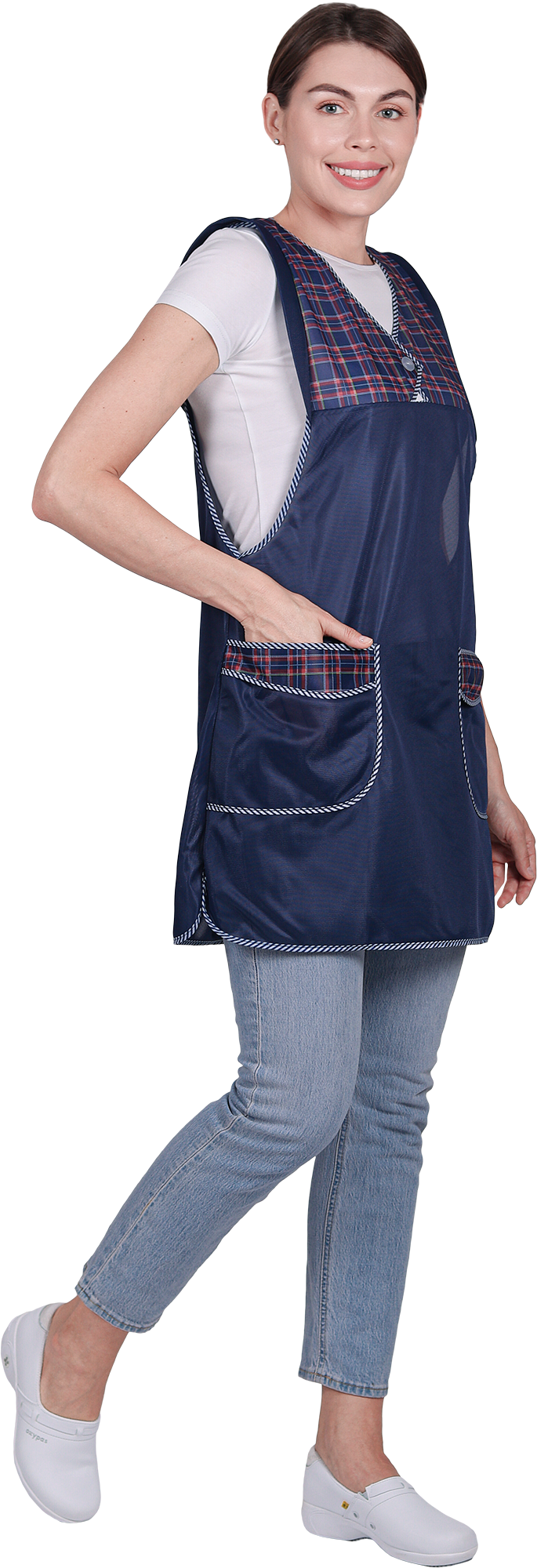 Фартук ХОЗЯЮШКА нейлоновый, т/синий Фар 818.04